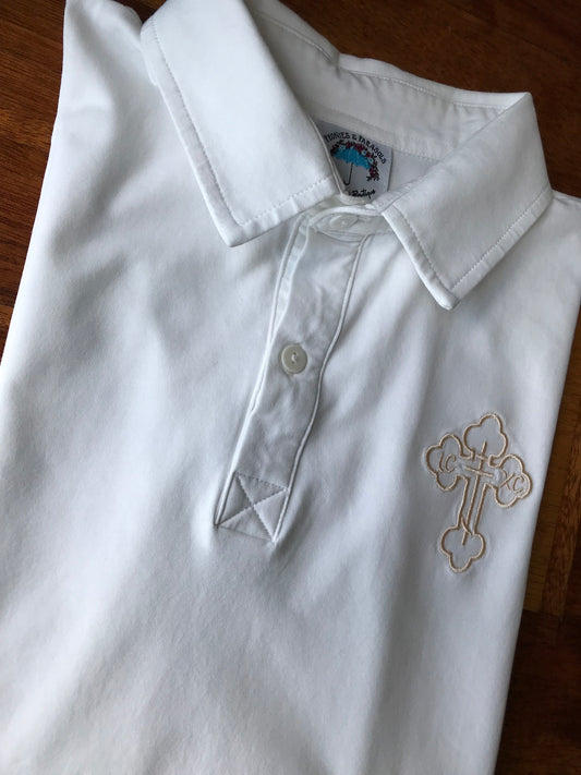 Orthodox Cross Embroidered Polo Shirt