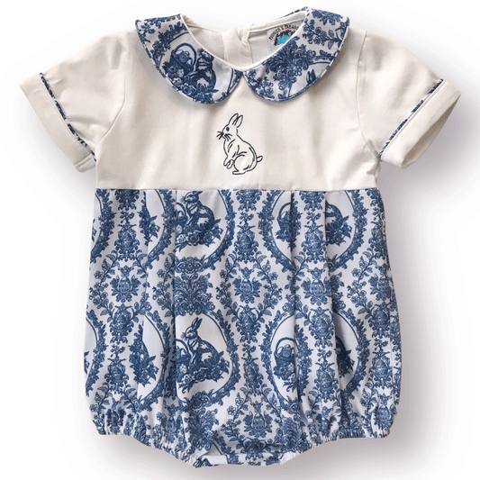 Blue Toile Easter Boy Bubble