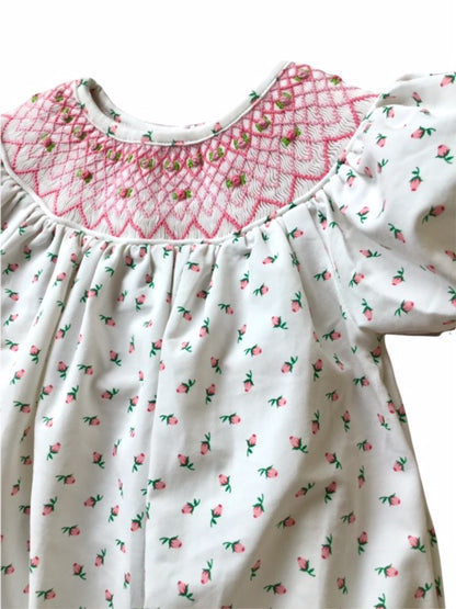 Classic Rosebuds Smocked Bubble