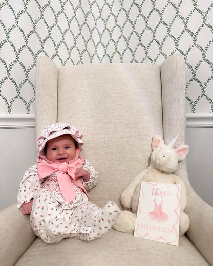 Classic Rosebuds Smocked Footie