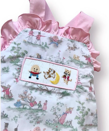 Hey Diddle Diddle Smocked Ruffle Bow Back Sunsuit