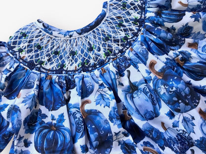 Blue Chinoiserie Pumpkins Bloomer Set