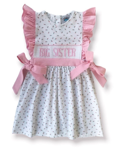 Classic Rosebuds Smocked Big Sister Dress
