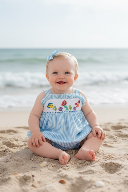 Mermaid Smocked Bloomer Set