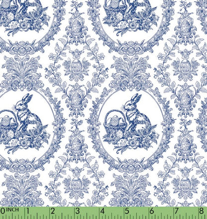 Blue Toile Easter Boy Bubble