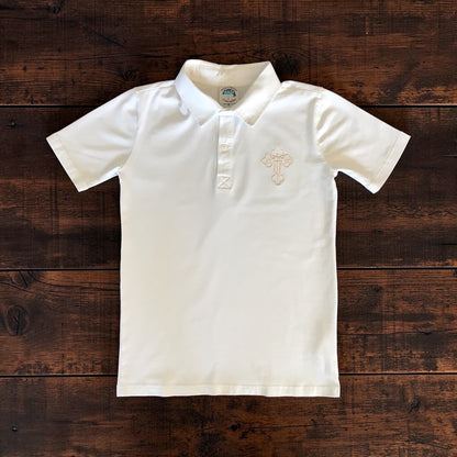 Orthodox Cross Embroidered Polo Shirt