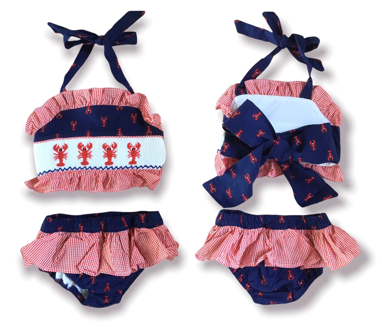 Smocked Lobster 2-PC Swimsuit