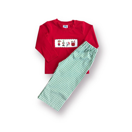 Good grief!  This is the cutest Christmas pants set!