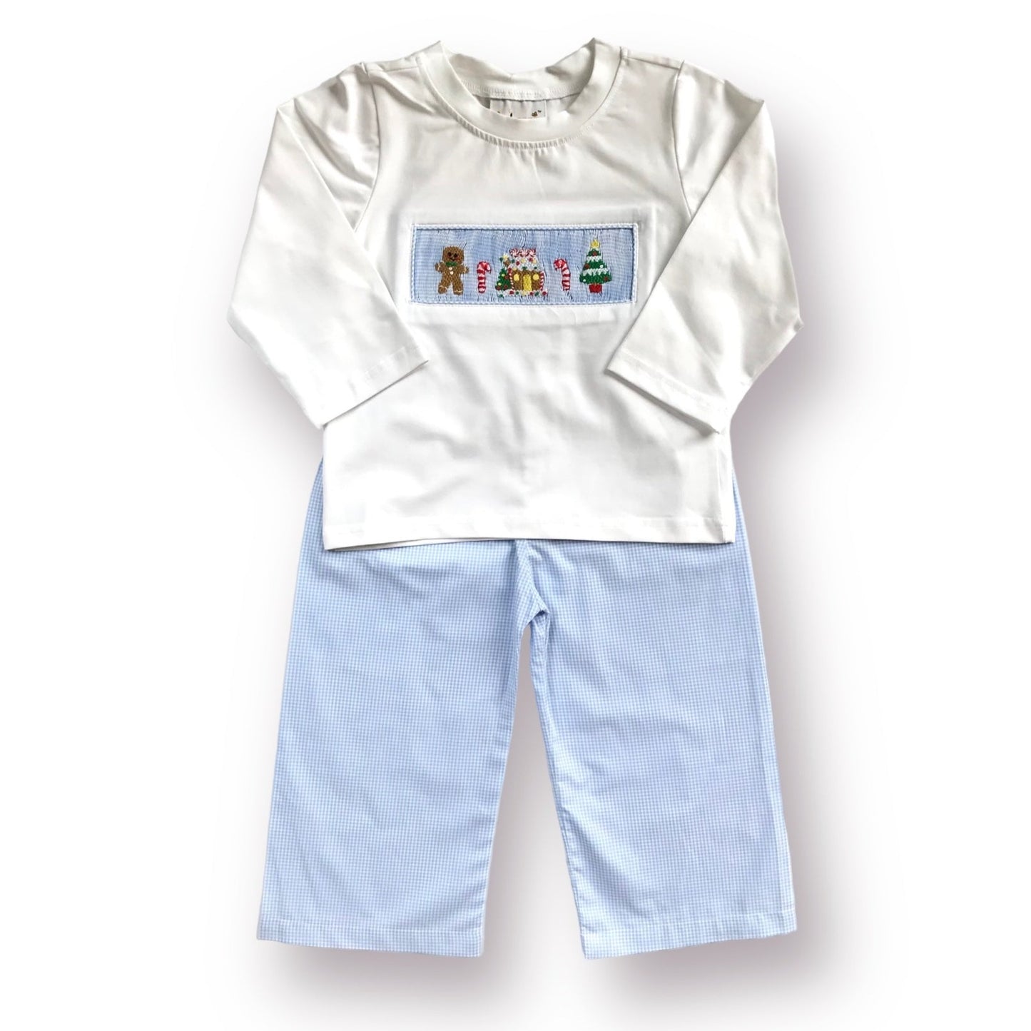 Smocked Gingerbread Pants Set