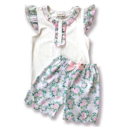 Lisianthus Scallop Shorts Set