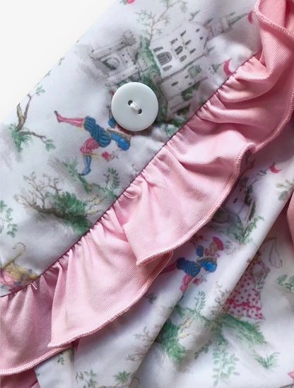 Hey Diddle Diddle Smocked Ruffle Bow Back Sunsuit