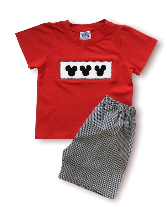 Mr. Mouse Red Shorts Set